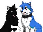  android canine collar duo feral fur hybrid machine male mammal open_mouth robot terryburrs 