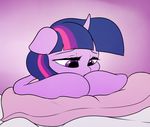  bed elzzombie equine female friendship_is_magic hair horn mammal my_little_pony pillow purple_eyes purple_hair sad solo twilight_sparkle_(mlp) unicorn 