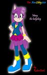  black_eyes blush butt clothing fan_character hair hedgehog legwear macy_the_hedgehog mammal purple_hair rubindark smile sonic(series) sonic_(series) video_games 