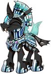  alpha_channel armor blue_eyes changeling fangs gray--day insect_wings male my_little_pony one_eye_closed simple_background solo standing teeth transparent_background wings 