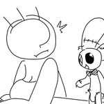 anon big_breasts breasts clothed clothing comic female human lagomorph male mammal mr._bun-bun penis plushie rabbit slightly_chubby the_weaver toybox_pals 