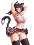  :3 :d ^_^ absurdres animal_band_legwear animal_ears armpits arms_behind_head arms_up badge bangs bell bell_choker black_hair black_legwear blue_eyes bow bow_panties breasts button_badge cameltoe cat_band_legwear cat_ears cat_girl cat_lingerie cat_tail choker cleavage closed_eyes colored_eyelashes contrapposto covered_nipples cowboy_shot crop_top expressive_clothes eyebrows eyebrows_visible_through_hair heterochromia highres hips jingle_bell kat_(mazume) large_breasts lenny_face looking_at_viewer mazume meme_attire midriff miniskirt multicolored_hair navel nipples open_mouth orange_eyes original panties pantyshot pantyshot_(standing) pleated_skirt print_skirt pussy_juice see-through shiny shiny_skin shirt short_hair simple_background skindentation skirt skirt_lift sleeveless smile solo spaghetti_strap standing tail taut_clothes taut_shirt thighhighs two-tone_hair underwear wet wet_clothes white_background white_hair white_panties white_skirt yellow_eyes 
