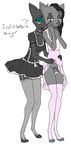  andrew_khat anthro blush cat chastity chastity_cage claire_khat clothed clothing crossdressing cruelpix feline female fur girly hair invalid_color invalid_tag legwear maid_uniform male mammal simple_background smile uniform white_background 
