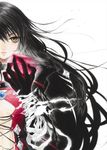  absurdres bandaged_arm bandages black_hair highres inomata_mutsumi long_hair official_art solo tales_of_(series) tales_of_berseria torn_clothes velvet_crowe yellow_eyes 