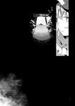  black_background comic greyscale monochrome page_number silent_comic solo stairs torii touhou yakumo_ran yukataro 