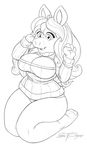  2016 anthro big_breasts breasts cleavage clothed clothing female mammal miss_piggy muppet_show muppets pig porcine scificat solo 