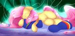  cutie_mark equine eyes_closed female feral fluttershy_(mlp) friendship_is_magic fur hair hooves madacon mammal midriff my_little_pony navel nude pink_hair sleeping solo wide_hips yellow_fur 