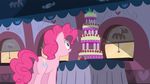  2012 blue_eyes cake cutie_mark earth_pony equine female feral food friendship_is_magic fur hair hi_res horse inside mammal my_little_pony pink_fur pink_hair pinkie_pie_(mlp) pony solo table thediscorded window 