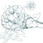  &lt;3 abs biceps cetacean cloth cum cum_on_ground cum_on_penis cumshot ejaculation eyes_closed fin glans glayva_(kuroma) huge_muscles huge_penis hyper hyper_muscles hyper_penis japanese japanese_text kuroma liquid male mammal marine masturbation muscular nude on_floor open_mouth orca orgasm pecs penis quads reptile scalie scar sharp_teeth sixpack sketch small_head smile solo sweat teeth text tongue translation_request triceps whale 