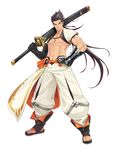  absurdres braid highres long_hair male_focus official_art shigure_rangetsu solo sword tales_of_(series) tales_of_berseria weapon white_background 