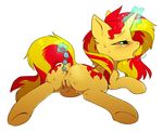 2016 anal anal_beads anal_penetration anus butt cutie_mark equestria_girls equine female feral fur glowing hair hioshiru hooves horn magic mammal multicolored_hair my_little_pony open_mouth penetration pussy sex_toy simple_background solo sunset_shimmer_(eg) sweat two_tone_hair underhoof unicorn white_background 