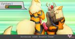  2016 absurd_res anal animal_genitalia animal_penis anthro anus arcanine arcsuh balls butt canine canine_penis cervine clothing cum cythen deer detailed digital_media_(artwork) erection fur group group_sex hair hi_res invalid_tag knot male male/male mammal messy nintendo nude painted penetration penis pok&eacute;mon sex simple_background smile threesome video_games 