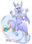  2016 anthro bat blue_eyes breasts canine crown female hybrid jewelry mammal membranous_wings myloveless nipples nude pussy solo wings wolf 