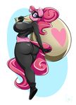  &lt;3 2016 anthro anthrofied blue_eyes butt clothed clothing earth_pony equine female friendship_is_magic hair hi_res horse long_hair mammal my_little_pony pink_hair pinkie_pie_(mlp) pony sanders smile solo 