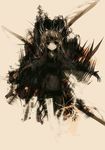  bad_id bad_pixiv_id copyright_request feathers highres lm7_(op-center) monochrome sepia solo spikes 