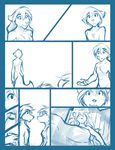  2016 anthro bed bedding blanket breasts canine chest_tuft comic dream ears_down female fur hair keidran male mammal monochrome natani nude on_floor simple_background sketch tom_fischbach tuft twokinds white_background wolf zen 