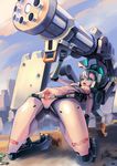  android aqua_eyes bastion_(overwatch) breasts censored gatling_gun gun mosaic_censoring nipples overwatch personification phandit_thirathon pussy small_breasts solo spread_pussy weapon 