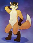  belly canine folf fox fur hybrid invalid_tag male mammal orange_fur overweight slightly_chubby tubby wolf 