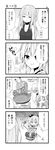  :3 :d absurdres alternate_costume alternate_hairstyle amatsukaze_(kantai_collection) casual comic electric_fan greyscale hair_ribbon hair_tubes hatsukaze_(kantai_collection) highres kantai_collection long_hair machinery monochrome open_mouth partially_translated rensouhou-kun ribbon smile translation_request turret twintails yamiarisu 
