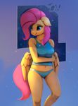  2016 anthro anthrofied clothing equine feathered_wings feathers female fluttershy_(mlp) friendship_is_magic hair hi_res long_hair mammal my_little_pony navel panties pegasus rodrigues404 solo underwear wings 