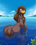  canine female fur mammal natani tom_fischbach twokinds water wolf 