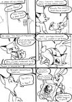  anthro buckteeth canine comic dialogue disney door duo dvd ears_back english_text eric_schwartz female food fox frown grin half-closed_eyes judy_hopps lagomorph male mammal monochrome nick_wilde open_mouth rabbit sandwich_(disambiguation) simple_background smile sniffing sound_effects speech_bubble teeth text white_background zootopia 