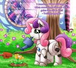  english_text equine female flower friendship_is_magic horn machine mammal my_little_pony plant robot sweetie_belle_(mlp) sweetie_bot text twilight_sparkle_(mlp) vavacung watering_can winged_unicorn wings 