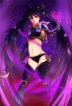  1girl artist_request black_hair nova_(warframe) panties purple_eyes space tenno warframe 