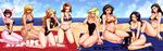  abs adapted_costume annotated arm_support armpits arms_behind_head arms_up artist_logo bangs barefoot beach beach_towel between_legs bikini black_bikini black_canary black_hair black_hat black_swimsuit black_widow blonde_hair blue_bikini blue_eyes blue_ribbon blue_swimsuit bow bowtie breast_hold breasts brown_hair carol_danvers casual_one-piece_swimsuit center_opening chin_rest circlet cleavage clenched_hand closed_mouth cloud collarbone colored_stripes covered_collarbone crossover day dc_comics earrings emblem eyeliner flipped_hair full_body grin groin hair_flip halter_top halterneck hand_between_legs hand_on_own_chest hat hat_removed hat_ribbon headwear_removed highleg highleg_swimsuit highres hips horizon huntress impossible_clothes impossible_swimsuit jadenkaiba jewelry kneeling knees_up large_breasts leaning_forward light_smile lips lipstick long_hair looking_at_viewer magician makeup marvel mockingbird_(marvel) ms._marvel multicolored_hair multiple_girls natasha_romanoff ocean one-piece_swimsuit outdoors print_swimsuit print_towel purple_lipstick red_bikini red_hair red_lipstick red_towel ribbon seiza shiny shiny_clothes shiny_hair shiny_skin short_hair sideboob sideways_glance sitting skin_tight sky slingshot_swimsuit smile star star_earrings strapless strapless_swimsuit string_bikini striped striped_swimsuit superhero swimsuit tan thighs toned top_hat towel turtleneck two-tone_hair underboob v_arms wariza wasp_(marvel) water wavy_hair white_bow white_neckwear wonder_woman yellow_swimsuit zatanna_zatara 