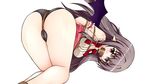  1girl arms_behind_back bdsm blush bondage breast_bondage character_request crotch_rope dodomeki female gag solo source_request 