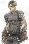  brown_eyes brown_hair leon_s_kennedy resident_evil_4 short_hair 