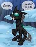  2016 blue_eyes changeling dialogue english_text fangs friendship_is_magic horn male my_little_pony solo texasuberalles text thorax_(mlp) wings 