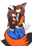  &lt;3 anum_chaos canine clothed clothing cuddling faly_(anum_chaos) female fox male male/female mammal romantic_couple walter_(anum_chaos) watheanum 