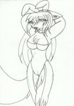  anum_chaos armpits breasts bunny_costume canine faly_(anum_chaos) fox mammal playboy sketch solo watheanum 