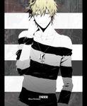  blonde_hair durarara!! heiwajima_shizuo jewelry yellow_eyes 