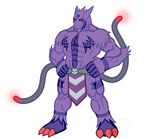  2016 2_tails abs anthro beard belt biceps big_hands big_muscles clothed clothing electivire facial_hair gengar ghost hybrid kingdomheartskeeper kingdomxathers loincloth male multi_tail muscular muscular_male nintendo pecs pok&eacute;mon pok&eacute;morph red_eyes solo spirit video_games 