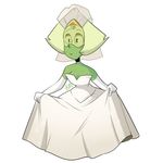  alien blushmallet cartoon_network clothing dress female gem_(species) not_furry peridot_(steven_universe) solo steven_universe veil wedding_dress wedding_veil 