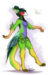  anthro avian beak bird breasts feathers featureless_breasts female finch fur hair nude smile solo standing terryburrs 