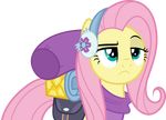  2016 absurd_res alpha_channel bags clothing dashiesparkle earmuffs equine eye_brow female fluttershy_(mlp) friendship_is_magic hi_res horn mammal my_little_pony raised_eyebrow scarf simple_background solo transparent_background unamused unicorn vector winter_outfit 
