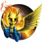  amber_eyes aphexangel clothed clothing detailed equine eyelashes feathered_wings feathers female flaming_hair friendship_is_magic fur hair hooves mammal my_little_pony pegasus smile solo spitfire_(mlp) wings wonderbolts_(mlp) wonderbolts_uniform yellow_feathers yellow_fur 