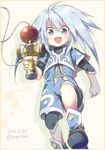  2016 artist_name blue_eyes blush boots child dated genius_sage grey_hair kendama long_hair male_focus open_mouth solo tales_of_(series) tales_of_symphonia tanaki_yui 