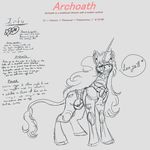  archoath_(character) ear_piercing equine female feral fluffy harness horn itty-bitty_(artist) mammal piercing sketch solo unicorn 
