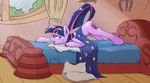  ass_up bed danli69 equine female feral friendship_is_magic horse in_heat mammal my_little_pony on_bed pony raised_tail solo sweat twilight_sparkle_(mlp) 