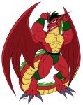  american_dragon:_jake_long anthro claws clothing disney dragon flexing grin jake_long male mask muscular razor-z scalie smile solo underwear western_dragon wings 