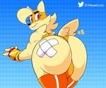  animated anthro big_butt breasts butt canine clothing dog female fur humanoid mammal mask muscular muscular_female simple_background smile solo super_planet_dolan superhero superhero_dog_(vimhomeless) tan_fur vimhomeless 