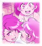  apple_bloom bad_id bad_pixiv_id commentary looking_at_viewer maniacpaint multiple_girls my_little_pony my_little_pony_friendship_is_magic open_mouth personification pink scootaloo sweetie_belle 