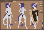  2013 animal_genitalia anthro canine caprine clothing costume curled_horns digital_media_(artwork) digitigrade fluff-kevlar fox fur girly hair horn hybrid kleyka lizard long_tongue male mammal melee_weapon model_sheet purple_hair radoslav_kovsai reptile robe scalie sheath solo sword tongue weapon white_fur 