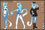  anthro blue_fur blue_hair breasts butt cat chest_tuft clothed clothing digital_media_(artwork) english_text feline female fluff-kevlar fur hair hat inner_ear_fluff looking_at_viewer looking_back magic magic_user mammal model_sheet multicolored_fur pink_eyes plantigrade raised_heel simple_background solo text tuft two_tone_fur vikna white_fur 