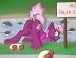  2016 anus blush butt cheerilee_(mlp) clothed clothing cutie_mark earth_pony equine female feral friendship_is_magic green_eyes hair horse kit_bash mammal multicolored_hair my_little_pony pony public pussy solo 