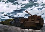  absurdres anglerfish caterpillar_tracks char_b1 cloud cloudy_sky day emblem girls_und_panzer ground_vehicle highres jagdpanzer_38(t) leopon_(animal) m3_lee military military_vehicle motor_vehicle no_humans official_art ooarai_(emblem) outdoors panzerkampfwagen_iv shadow sky sturmgeschutz_iii tank tank_focus tiger_(p) type_3_chi-nu type_89_i-gou 